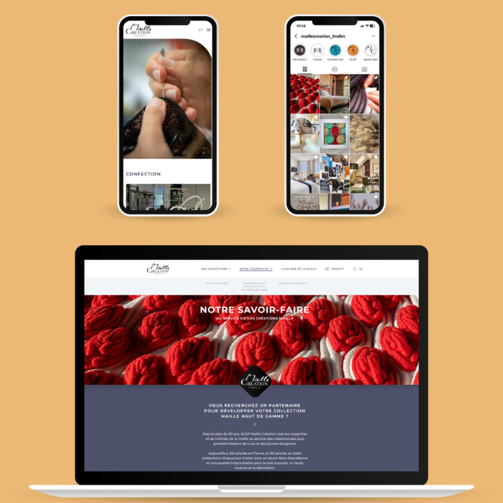 SCOP Maille Création : création de site internet et gestion de réseaux sociaux