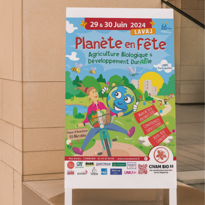 Planète en Fête : création d'affiche d'événement culturelle